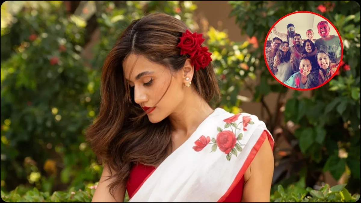 You are currently viewing शादी की खबरों के बीच Taapsee Pannu की मांग में दिखा सिंदूर, ‘पति’ मैथियास बो के साथ खेली पहली होली