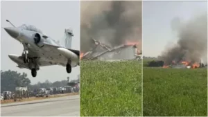Read more about the article Breaking News शिवपुरी में मिराज-2000 एयरक्रैश: पायलट सुरक्षित, घटनास्थल से हैरान कर देने वाली तस्वीरें आईं सामने