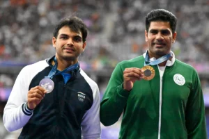 Read more about the article पाकिस्तान के अरशद नदीम को क्लासिक टूर्नामेंट में बुलाने पर नीरज चोपड़ा ने दी सफाई, कहा – पहलगाम हमले से दो दिन पहले भेजा गया था इनविटेशन; नीरज बोले – देशहित हमेशा पहले!