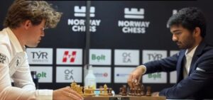 Read more about the article 19 साल के वर्ल्ड चैंपियन डी. गुकेश ने रच दिया इतिहास, क्लासिकल चेस में पहली बार मैग्नस कार्लसन को हराया; टूर्नामेंट में टॉप-3 में पहुंचें!