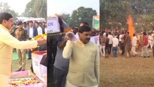 Read more about the article शहीद आशीष शर्मा को सीएम मोहन यादव ने दी श्रद्धांजलि, अर्थी को दिया कंधा, राजकीय सम्मान के साथ हुआ अंतिम संस्कार