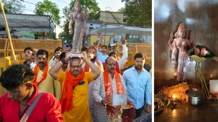 You are currently viewing भोजशाला में ‘महासत्याग्रह’ और ‘महाविजय महोत्सव’, 365 दिन पूजन अधिकार के बाद श्रद्धालुओं में उत्साह; आतिशबाजी के बीच गूंजे जयकारे